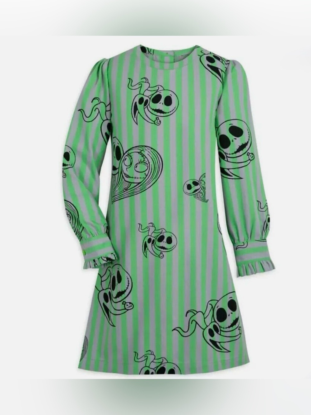 NWT Nightmare Before Christmas Green Striped Dress